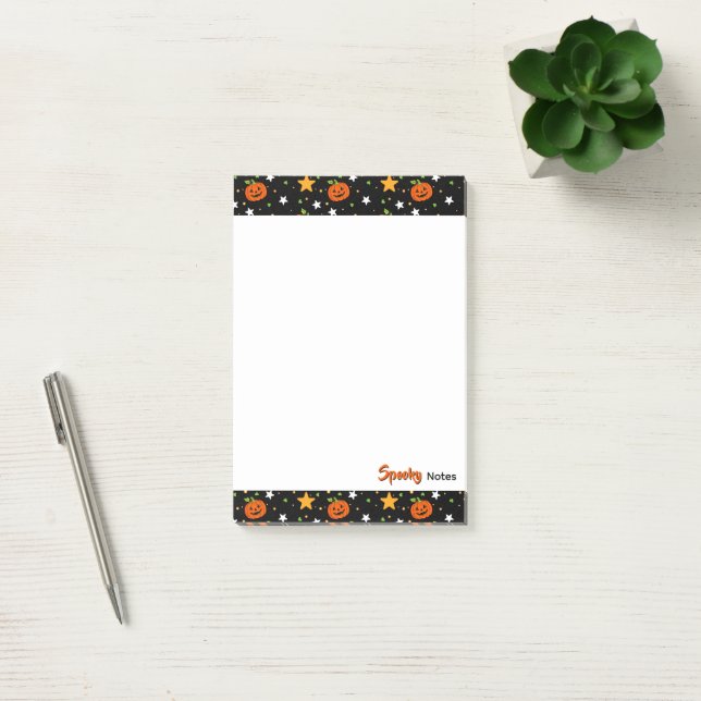Cute Halloween Pumpkin Pattern Post-it Notes (Office)