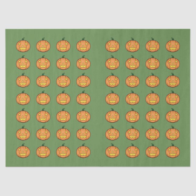 Cute Halloween Pumpkin Tissue Paper (Front)