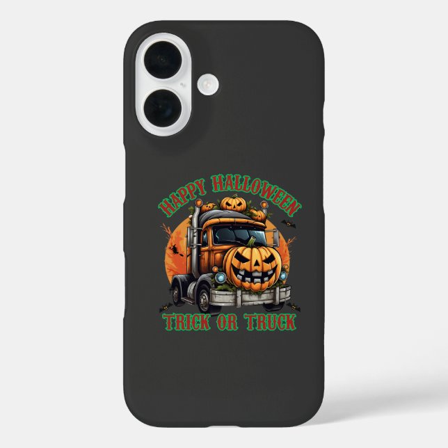 Cute Halloween Pumpkin Truck Kids Spooky Festive Case-Mate iPhone Case (Back)