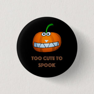 cute Halloween pumpkin with funny face 3 Cm Round Badge