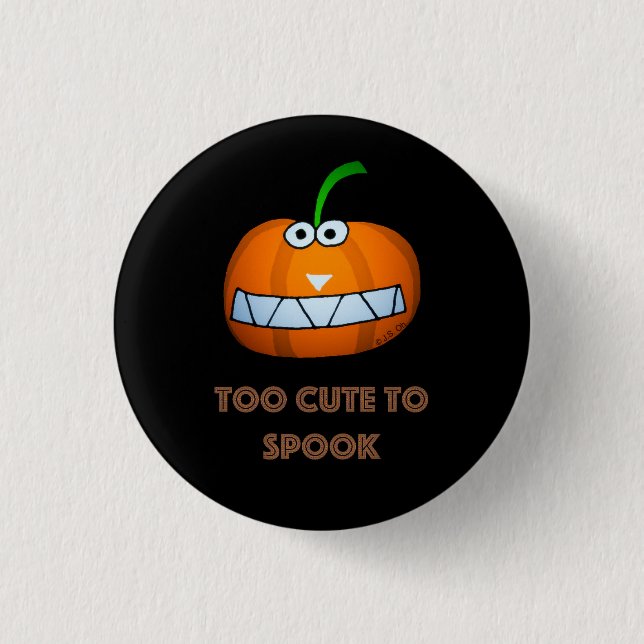 cute Halloween pumpkin with funny face 3 Cm Round Badge (Front)