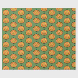 Cute Halloween Pumpkin Wrapping Paper