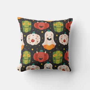 Cute Halloween Pumpkins and Gourds Cushion