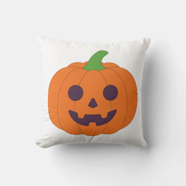 Cute Halloween Pumpkins & Black Cats Pattern Cushion (Front)
