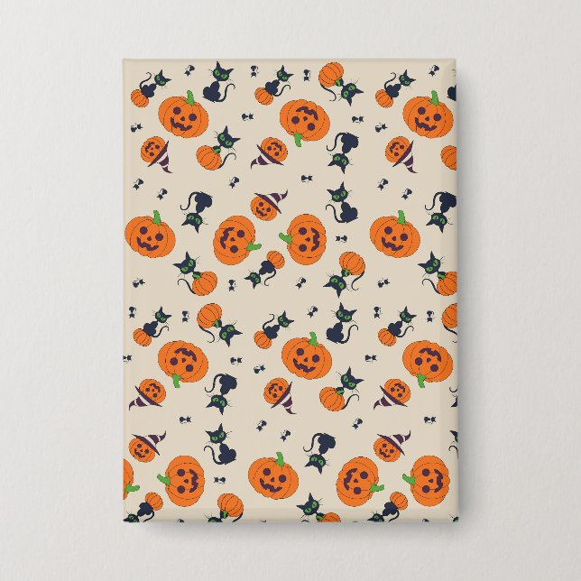 Cute Halloween Pumpkins & Black Cats Pattern Fleec (Front)