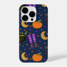 Cute Halloween Pumpkins, Cats, and Moons