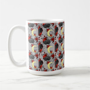 CUTE HALLOWEEN PUMPKINS COFFINS MOONS FLOWERS COFFEE MUG