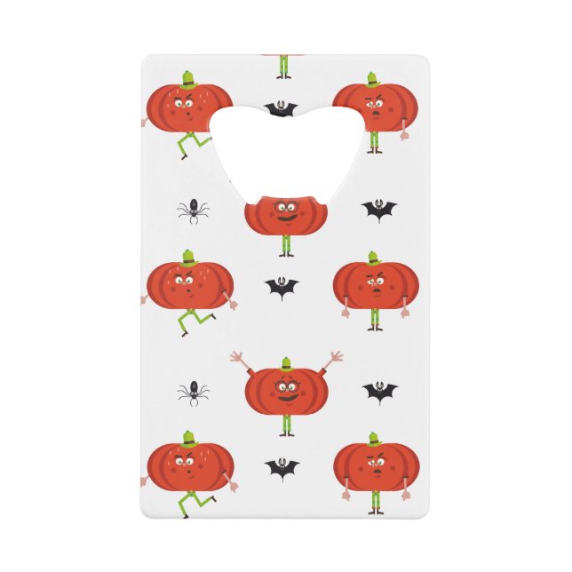 Cute halloween pumpkins, spider & bat pattern (Front)