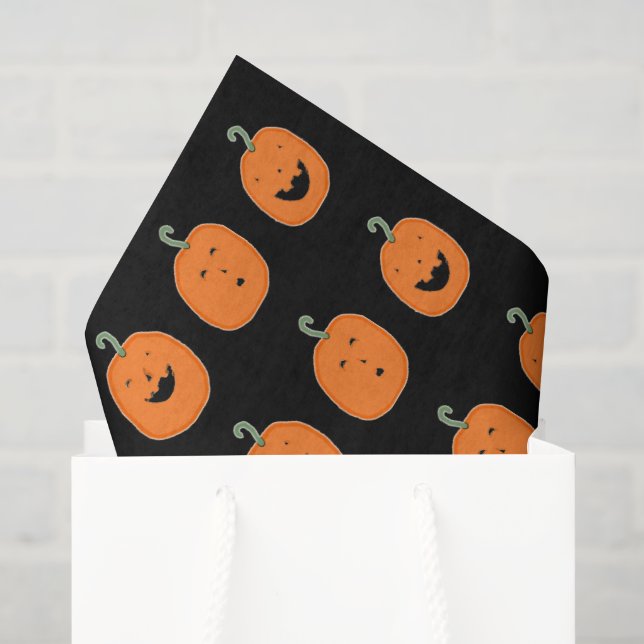 Cute Halloween Pumpkins Tissue Paper (Gift Bag)