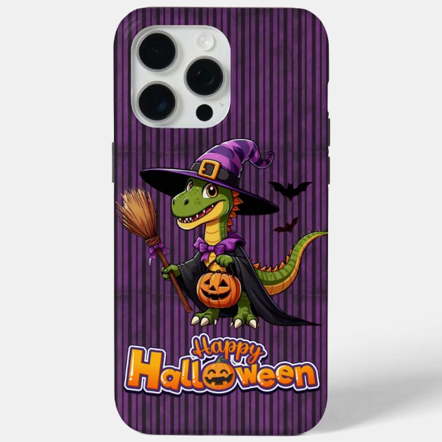 Cute Halloween Raptor/Dinosaur Witch Case-Mate iPhone Case (Back)