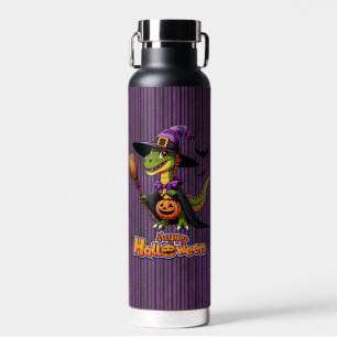 Cute Halloween Raptor/Dinosaur Witch Water Bottle