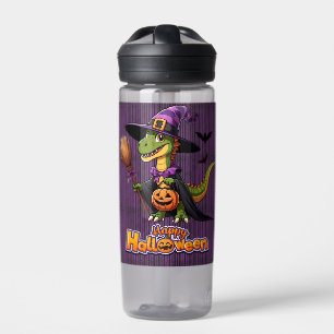 Cute Halloween Raptor/Dinosaur Witch Water Bottle