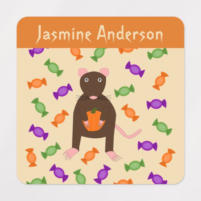 Cute Halloween Rat and Pumpkin Custom (Design 1)