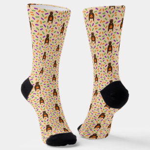 Cute Halloween Rat and Pumpkin Patterned Socks