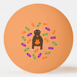 Cute Halloween Rat and Pumpkin Ping Pong Ball