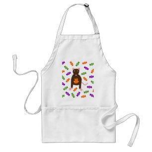 Cute Halloween Rat and Pumpkin Standard Apron
