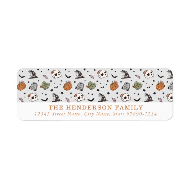 Cute Halloween Return Address Labels (Front)