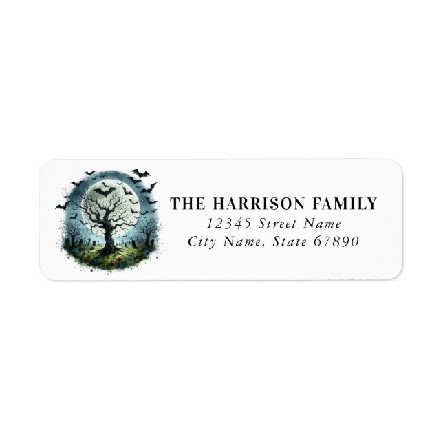 Cute Halloween Return Address Labels (Front)