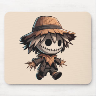 Cute Halloween Scarecrow Mouse Pad