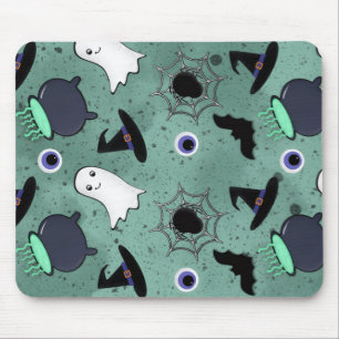 Cute Halloween Seamless Pattern Mouse Pad