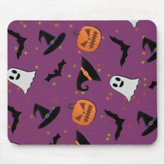 Cute Halloween Seamless Pattern Mouse Pad