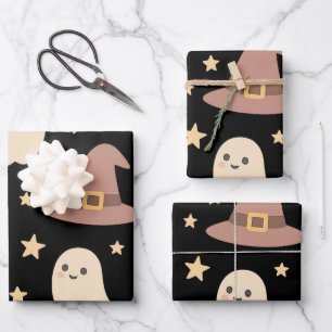 Cute Halloween Seamless Pattern Wrapping Paper Sheet