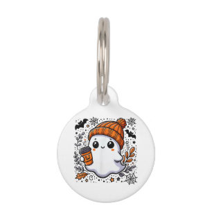 Cute Halloween Shirt for Women Halloween Ghost Cof Pet Tag