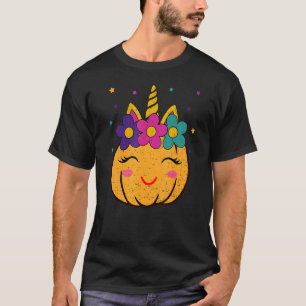 Cute Halloween Shirt Girls Women Witchy Unicorn Ha