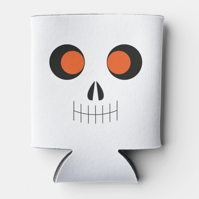 Cute Halloween Skeleton Can Cooler (Front)