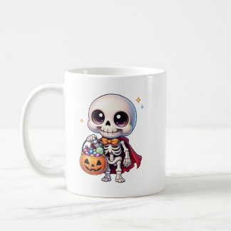 Cute Halloween Skeleton Cartoon Coffee Mug