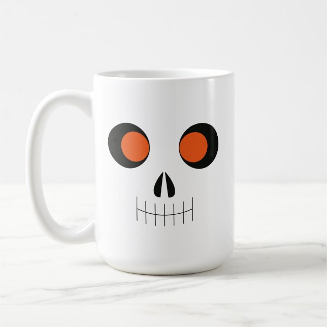 Cute Halloween Skeleton Coffee Mug (Left)