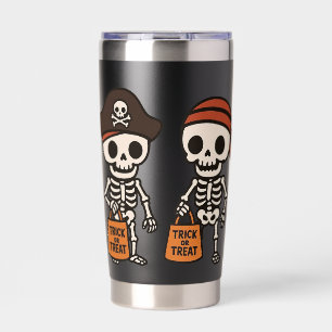 Cute Halloween Skeleton Pirates Insulated Tumbler