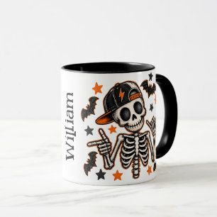 Cute Halloween Skeleton Skull Mug