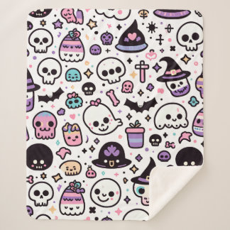 Cute halloween skull pattern blanket