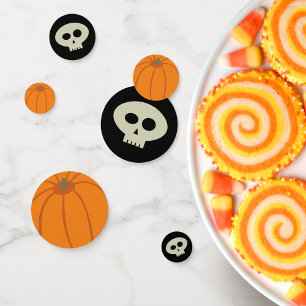 Cute Halloween Skull Pumpkin Party Confetti