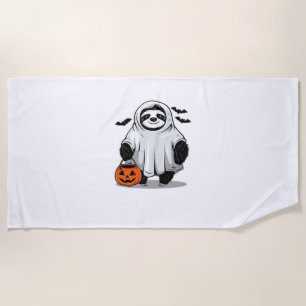 Cute Halloween Sloth T-Shirt Adorable and Spooky D Beach Towel