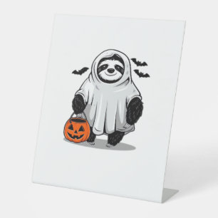 Cute Halloween Sloth T-Shirt Adorable and Spooky D Pedestal Sign