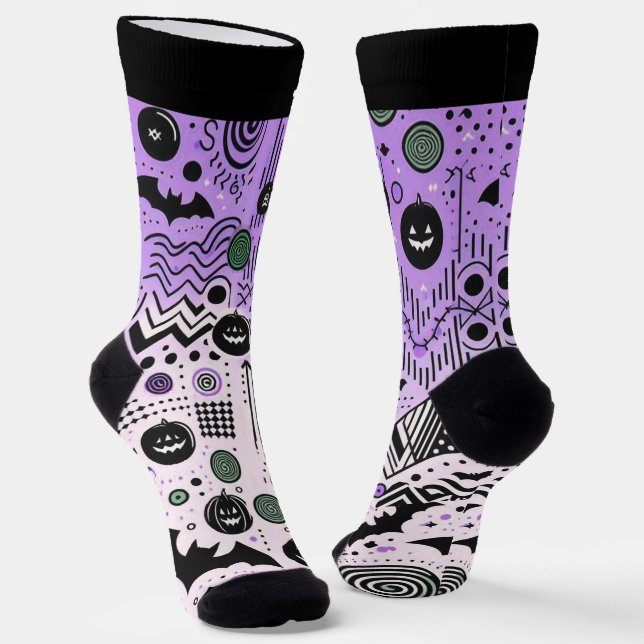 Cute Halloween Socks with Name (Angled)