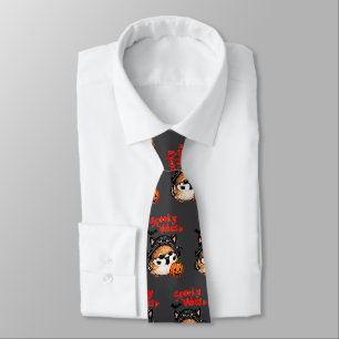 Cute Halloween Sparrow Chibi Manga Anime Cartoon Tie