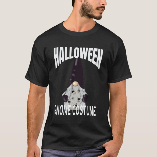 Cute Halloween Spider Gnome Costume T-Shirt (Front)