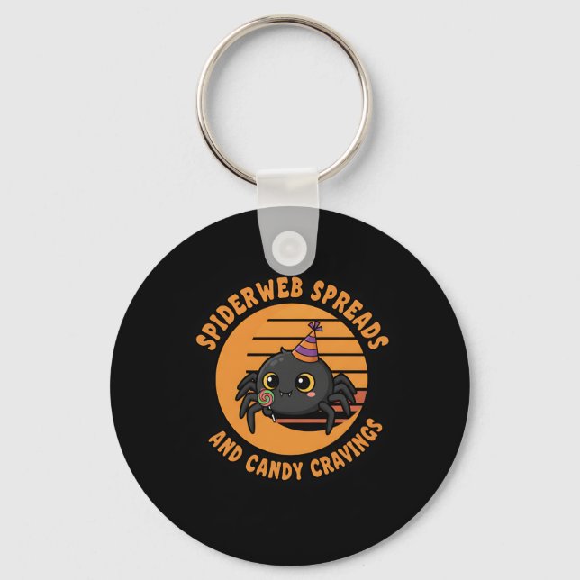 Cute Halloween Spider Keychain for Halloween (Front)