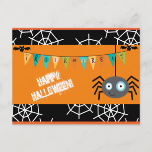 Cute Halloween Spider Postcard