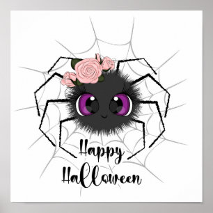 Cute Halloween Spider Poster