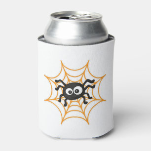 Cute Halloween Spider Poster Can Cooler
