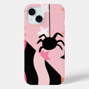 Cute Halloween Spider & Stars  iPhone 15 Case