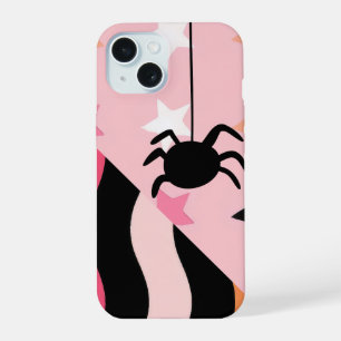 Cute Halloween Spider & Stars iPhone 15 Case