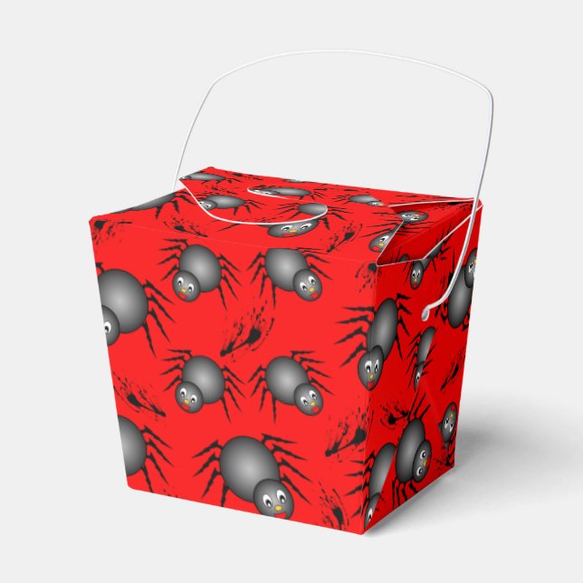 Cute Halloween Spiders  Favour Box (Front Side)