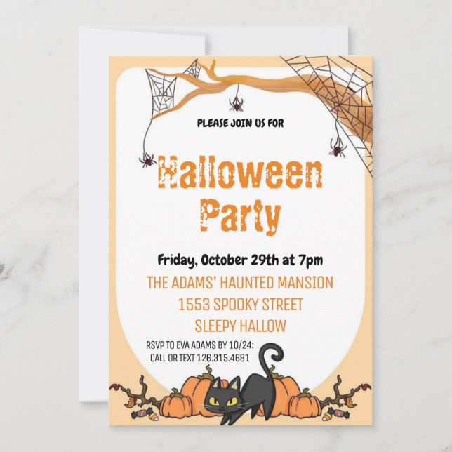 Cute Halloween Spooktacular Party Invitation (Front)