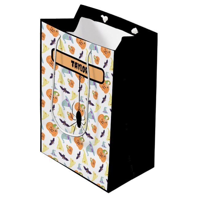 Cute Halloween - Spooky Spider - Medium Gift Bag (Front Angled)