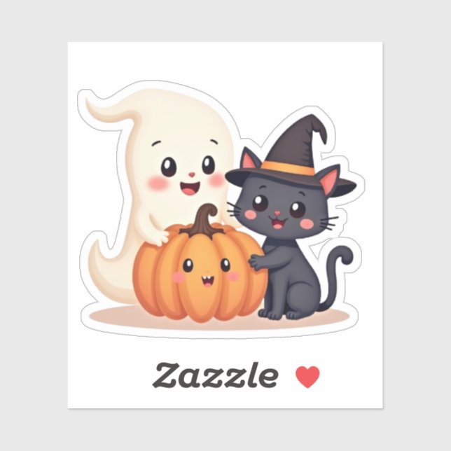 "Cute Halloween Squad | Kawaii Ghost & Pumpkin (Sheet)